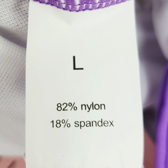 Purple One-Piece Swimsuit Cross Strap  Detailing  Adjustable Ties  All Sure SZ L - Picture 3 of 8